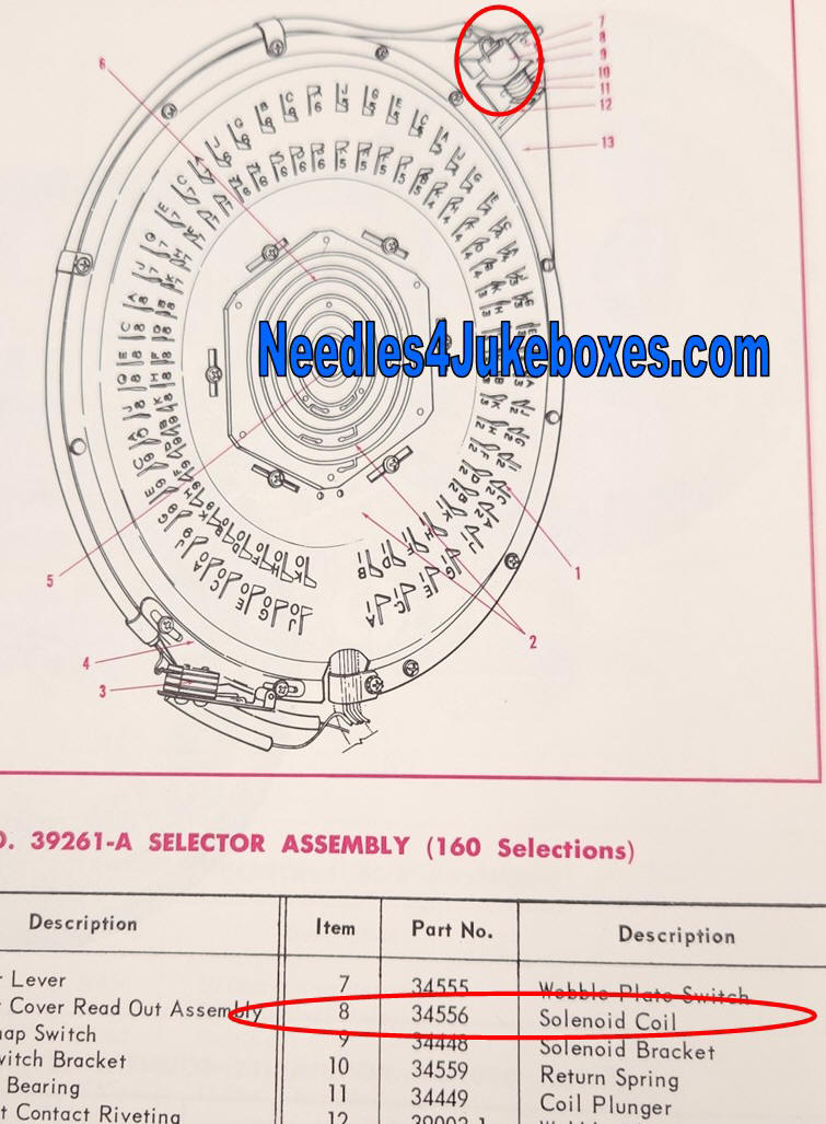 Rockola Jukebox Parts